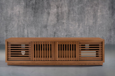 OLIVER-82" MEDIA CONSOLE IN A RICH HONEY OAK FINISH
