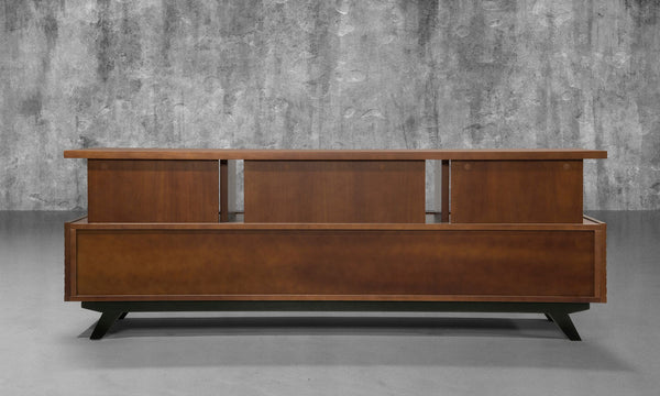 TANGO-75" CONTEMPORARY MEDIA CONSOLE IN A RICH COGNAC FINISH OVER BRAZILIAN CHERRY