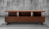 TANGO-75" CONTEMPORARY MEDIA CONSOLE IN A RICH COGNAC FINISH OVER BRAZILIAN CHERRY