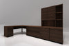 51" Corner Desk in Brazilian Cherry wood with a cognac finish TANGO-51OFCD