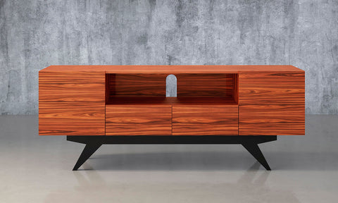 MAXWELL-78" EXOTIC MEDIA CONSOLE IN SOUTH AMERICAN IRON WOOD