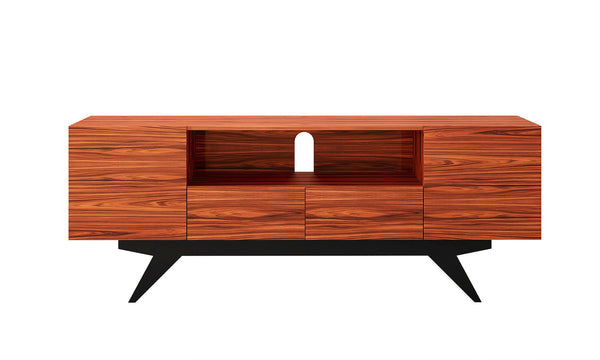 MAXWELL-78" EXOTIC MEDIA CONSOLE IN SOUTH AMERICAN IRON WOOD