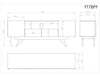 MAXWELL-78" EXOTIC MEDIA CONSOLE IN SOUTH AMERICAN IRON WOOD
