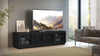OLIVER-82" OAK MEDIA CONSOLE IN AN EBONY FINISH