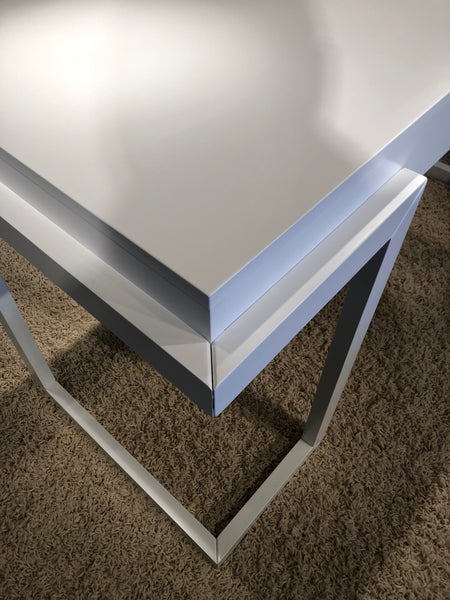 56" Contemporary Writing Desk in a textured matte white finish, FT56CWW
