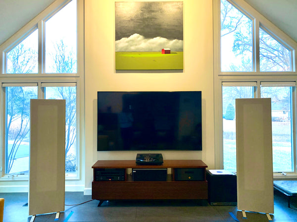 TANGO-75" CONTEMPORARY MEDIA CONSOLE IN A RICH COGNAC FINISH OVER BRAZILIAN CHERRY