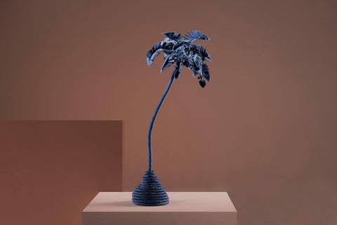 Brazilian flora through a sophisticated, modern lens; Snake Plant Medium Blue; COQ1-AZU