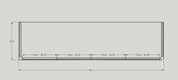 DANIELLE 86 " EBONY MEDIA CONSOLE/BUFFET