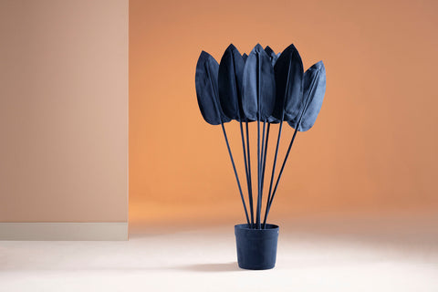 Brazilian flora through a sophisticated, modern lens; Snake Plant Medium Blue; EST10-AZU