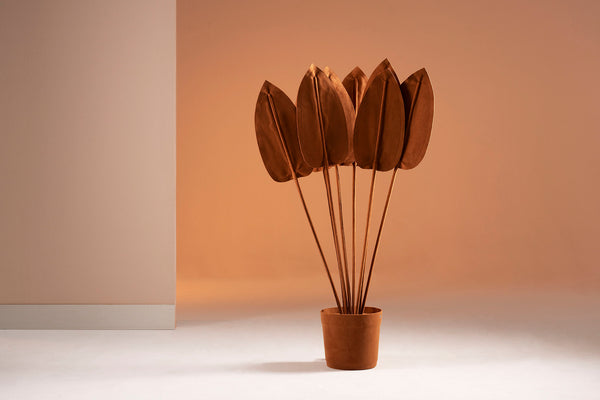 Brazilian flora through a sophisticated, modern lens; Snake Plant Medium Blue; EST10-TER