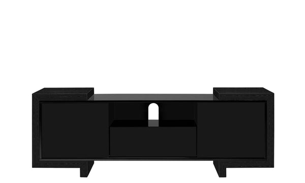 75" Black Lacquer Ebony Oak Media Console FT75FAEB