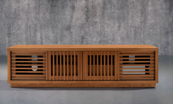 82" Warm Honey Oak Media Console FT82WS