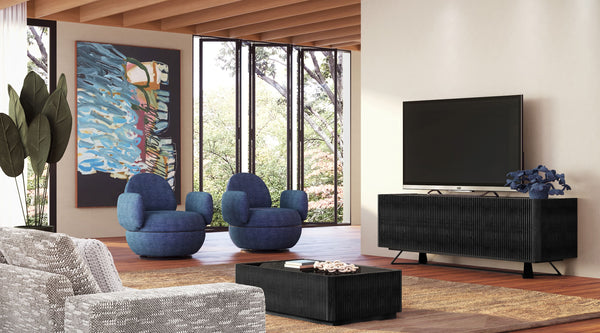 DANIELLE 86 " EBONY MEDIA CONSOLE/BUFFET