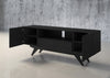 MAXWELL-78" EBONY MEDIA CONSOLE IN AMERICAN RED OAK