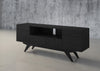MAXWELL-78" EBONY MEDIA CONSOLE IN AMERICAN RED OAK