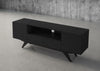 MAXWELL-78" EBONY MEDIA CONSOLE IN AMERICAN RED OAK