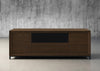 PETER-86" AMERICAN RED OAK MEDIA CONSOLE WITH A CHOCOLATE FINISH