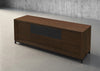PETER-86" AMERICAN RED OAK MEDIA CONSOLE WITH A CHOCOLATE FINISH