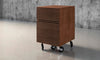 Two Drawer Mid-Century Modern Rolling File Cabinet TANGO-PD