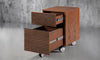 Two Drawer Mid-Century Modern Rolling File Cabinet TANGO-PDHO