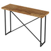 X CONSOLE TABLE- HONEY OAK WITH GRAPHITE TUBULAR STEEL BASE