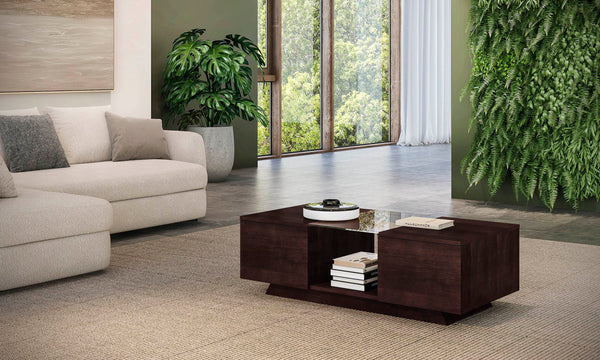 53" Contemporary Cherry Coffee Table with a Wenge Finish;  FT53CCW