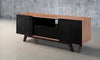 70" Modern Black Lacquer Media Console - Side View