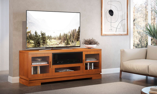 70" American Cherry Hardwood Media Console - In The Home