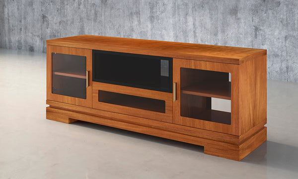70" American Cherry Hardwood Media Console - Side View