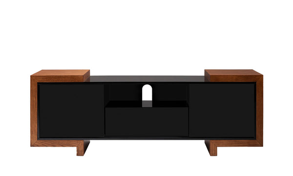 75" Black Lacquer Oak Media Console FT75FA