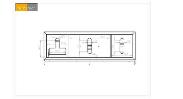78" Ebony Oak TV/Media Console - Model FT78CGEB