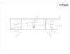 78" Stunning Mid-Century Modern Iron Wood Media Console FT78PF