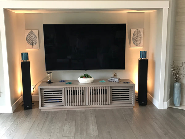 82" Coastal Grey Oak Media Console FT82WSG