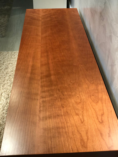 70" American Cherry Hardwood Media Console - Top View