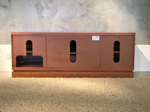 70" American Cherry Hardwood Media Console - Back View