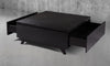 40” MID-CENTURY MODERN SQUARE OAK COFFEE TABLE - EBONY FINISH; TANGO-CT40SEB