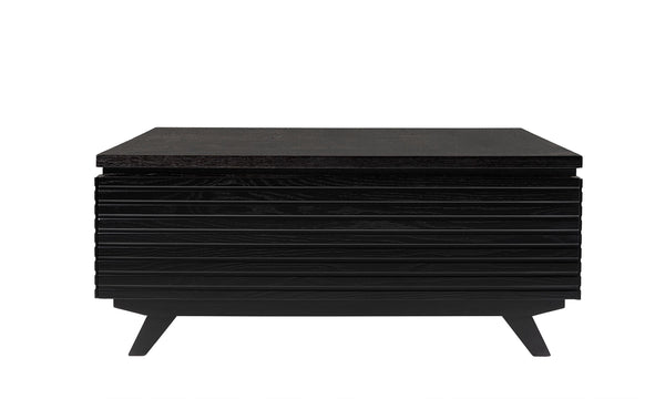 40” MID-CENTURY MODERN SQUARE OAK COFFEE TABLE - EBONY FINISH; TANGO-CT40SEB