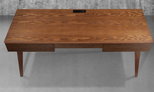 66" MID-CENTURY MODERN OAK WRITING DESK - TANGO-DK66HO